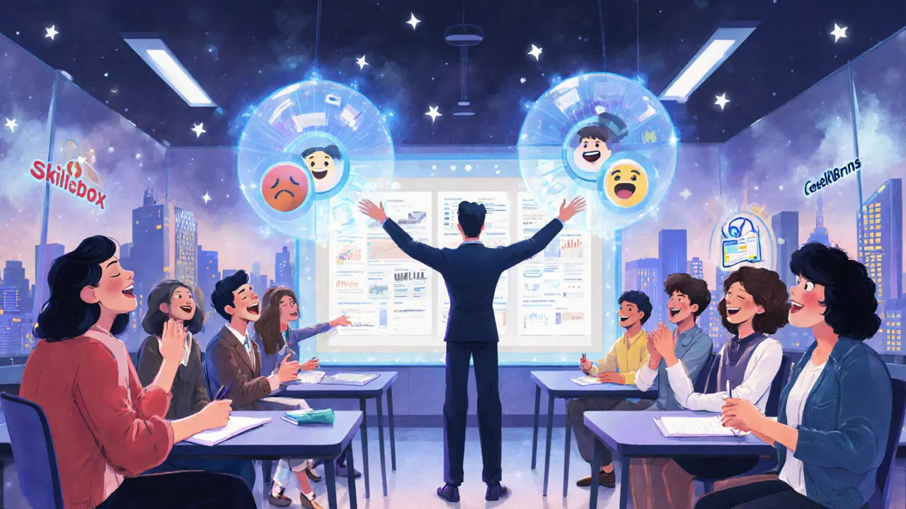 Продюсер управляет адаптивными уроками, которые реагируют на эмоции студентов в цифровом классе.