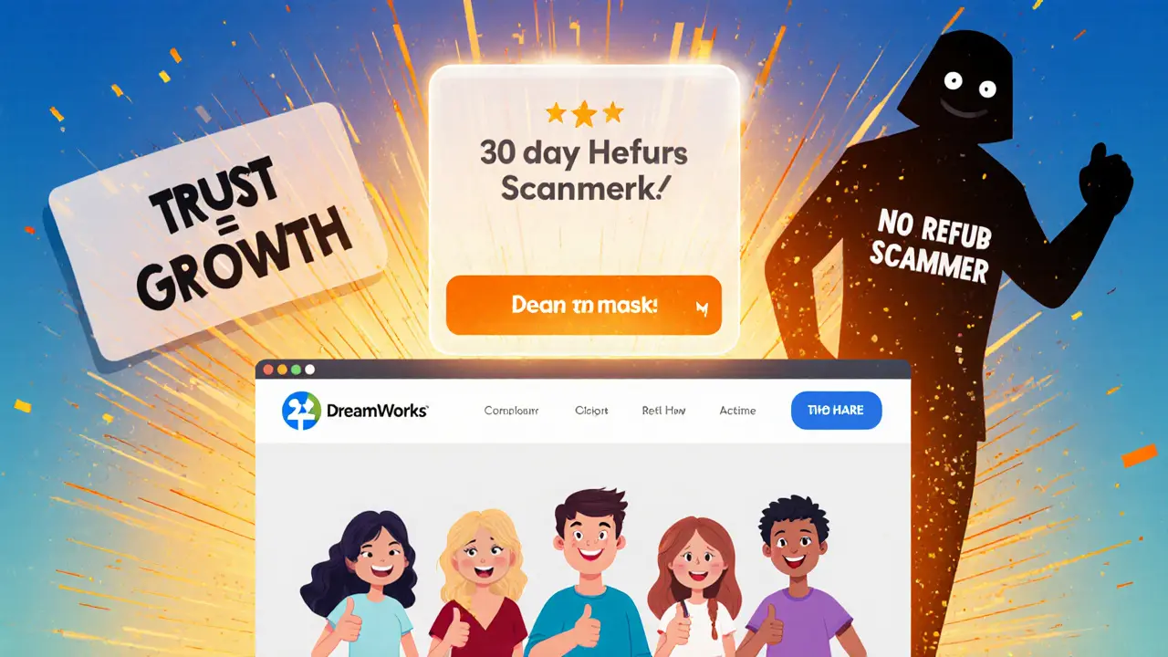 Платформа с гарантией возврата и довольными учениками, в отличие от исчезающего мошенника.