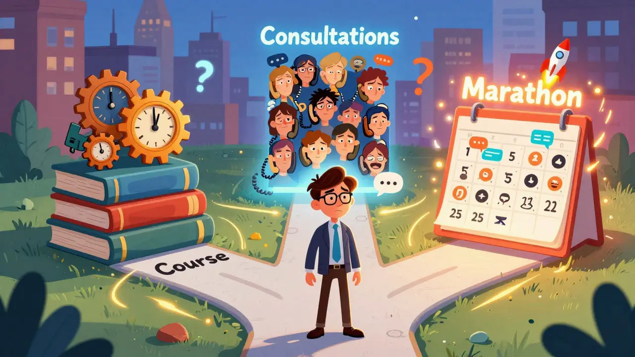 Что выбрать для первого запуска: курс, марафон или консультации