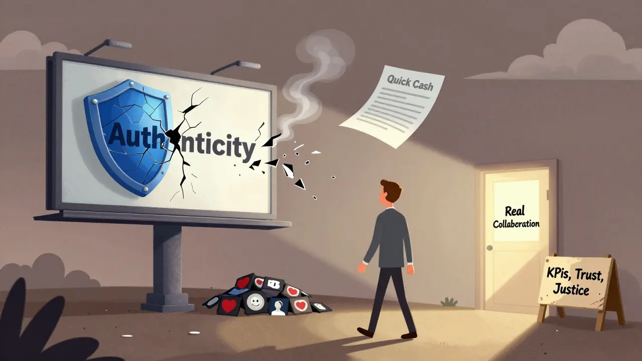 Эксперт отвергает ложное предложение, идёт к двери настоящей коллаборации.