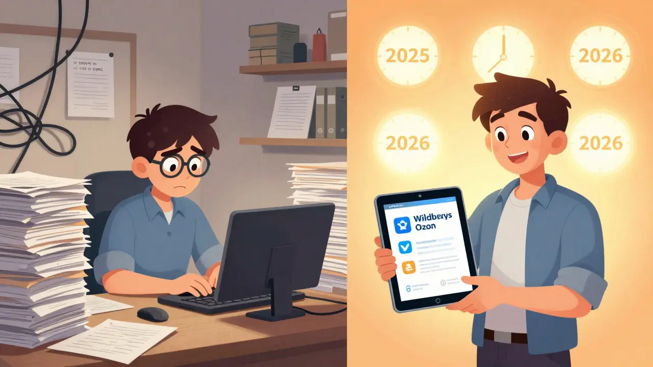 Контраст между хаосом бумажной сертификации и простым цифровым процессом 2026 года.