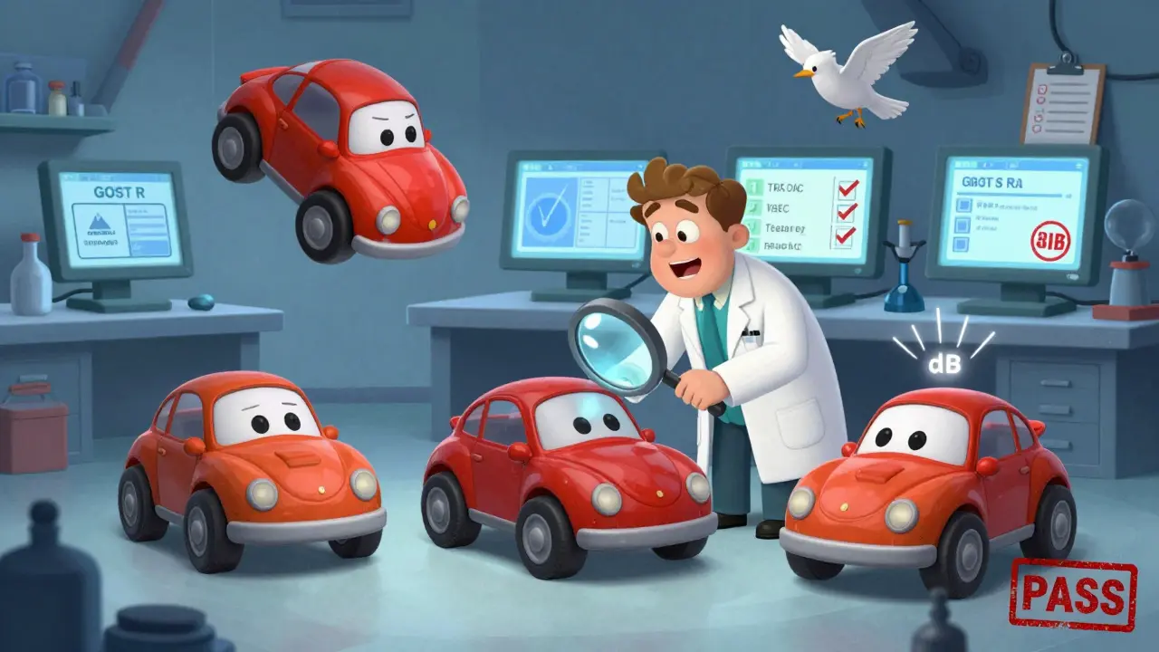 Лаборатория тестирования игрушек с проверкой токсичности, прочности и уровня шума.