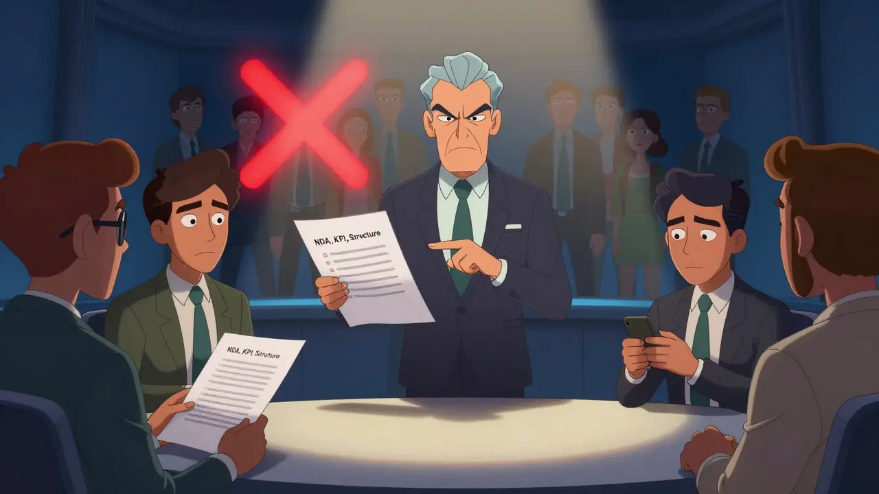 Модератор ведет встречу мастермайнд-группы, акцент на структуре и NDA.