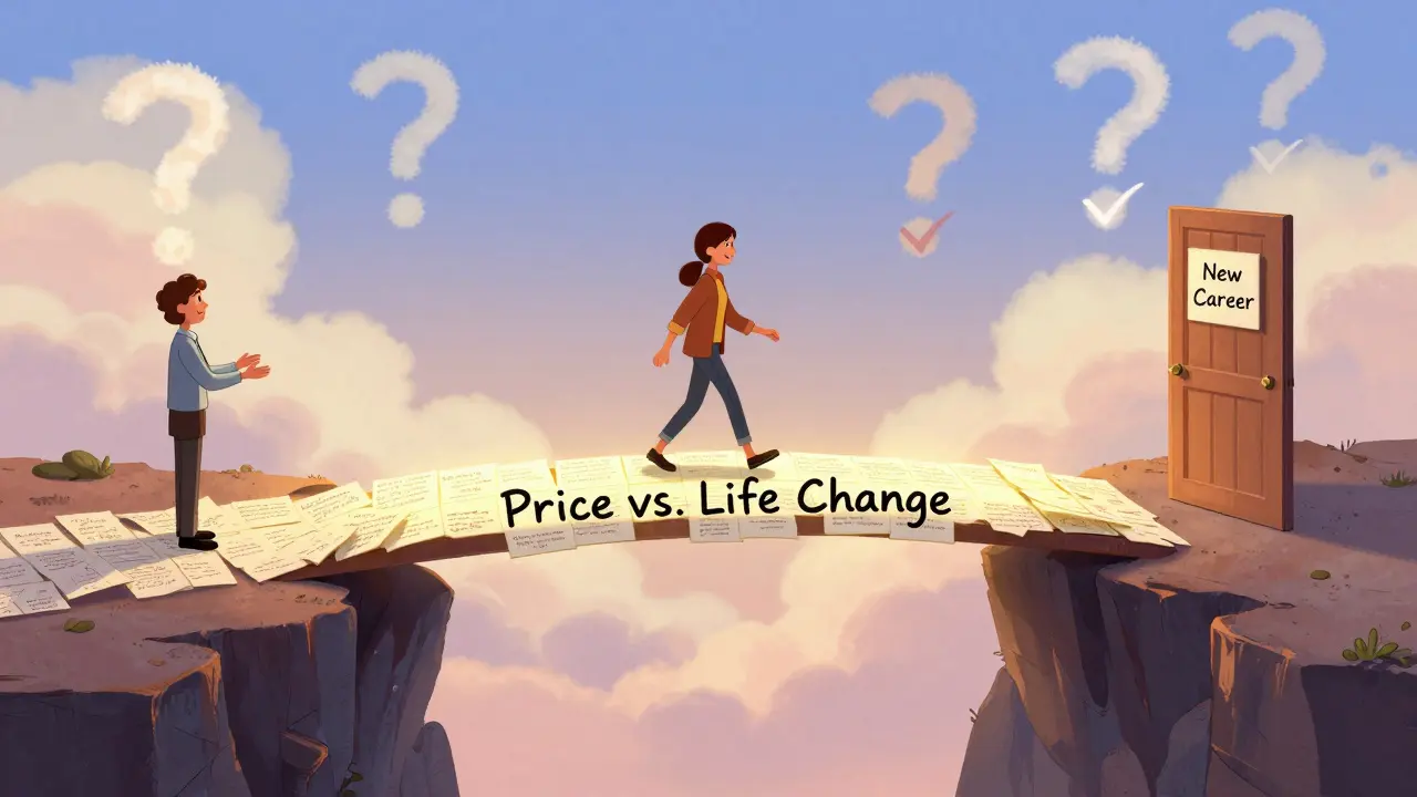 Студент переходит мост из реальных историй к новой жизни, а учитель стоит рядом, не навязывая, а поддерживая.