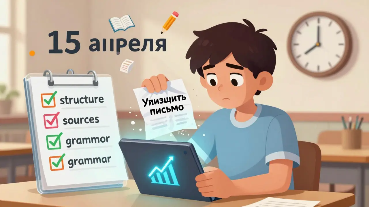 Студент смотрит на исчезающую размытую цель и новую четкую проверяемую задачу.