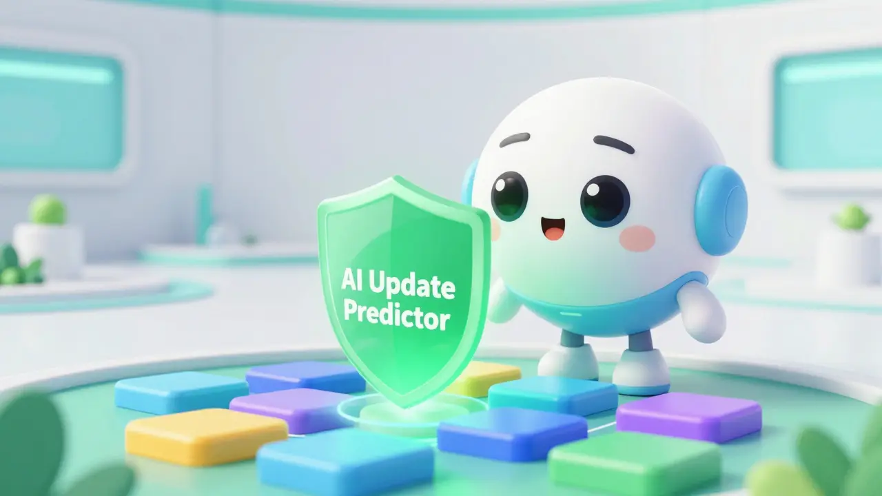 Дружелюбный ИИ-помощник в стиле DreamWorks предсказывает стабильность обновления