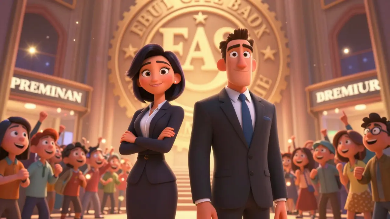 Юрист и маркетолог празднуют победу над демпингом в стиле 3D анимации